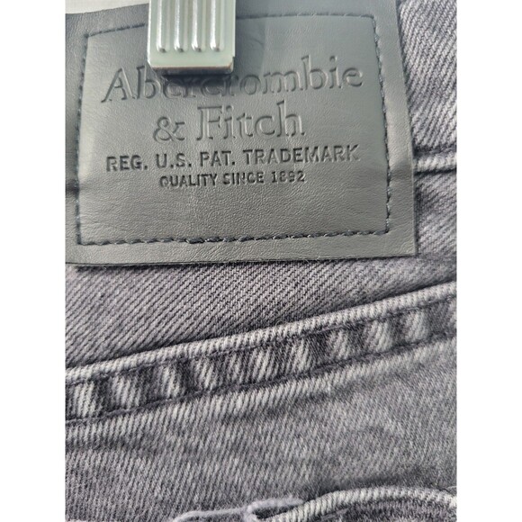 Abercrombie Fitch Women’s Shorts Cuffed Charcoal Color Stretch Denim Size 34 - Picture 9 of 10